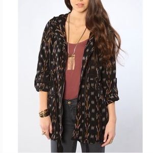 Free People Ikat Parka Utility Jacket Boho Hippie